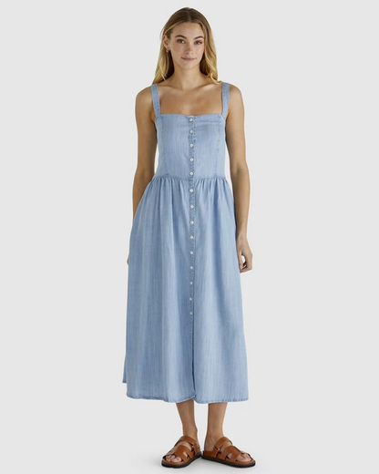 Sass Rye Midi Dress Chambray