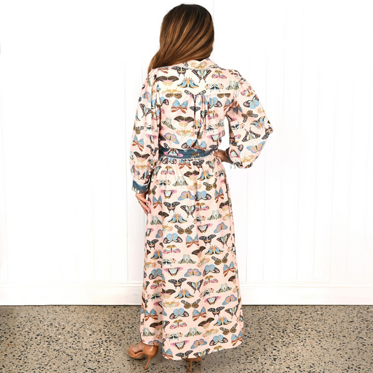 Palm Cove Emerge Pink butterfly "Megan" Dress