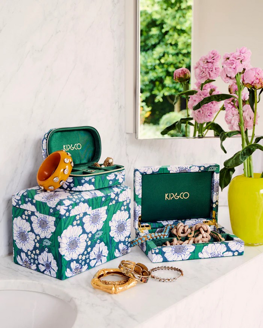 Kip and Co Tumbling Flowers Travel Velvet Jewellery Box