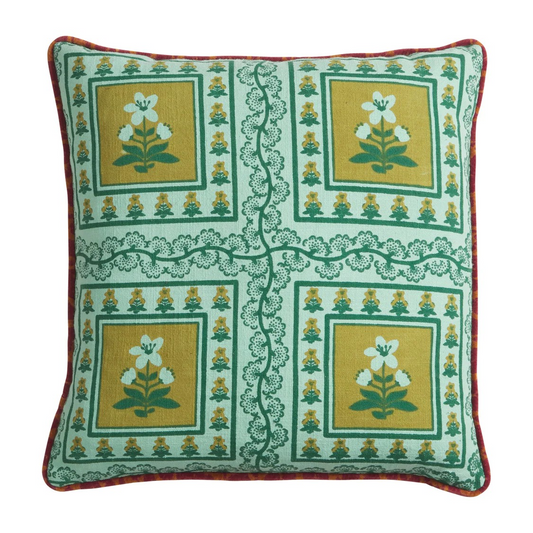 Sage and Clare Claire Reversible Cushion Jade
