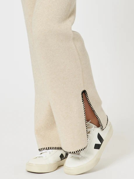 Threadz Cosy Split Hem Pant Natural