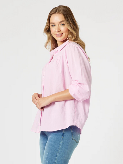 Threadz Crayon Stitch Shirt - Pink
