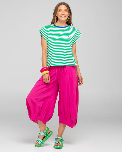 Boom Shankar Bellissimo Tee - Green Stripe