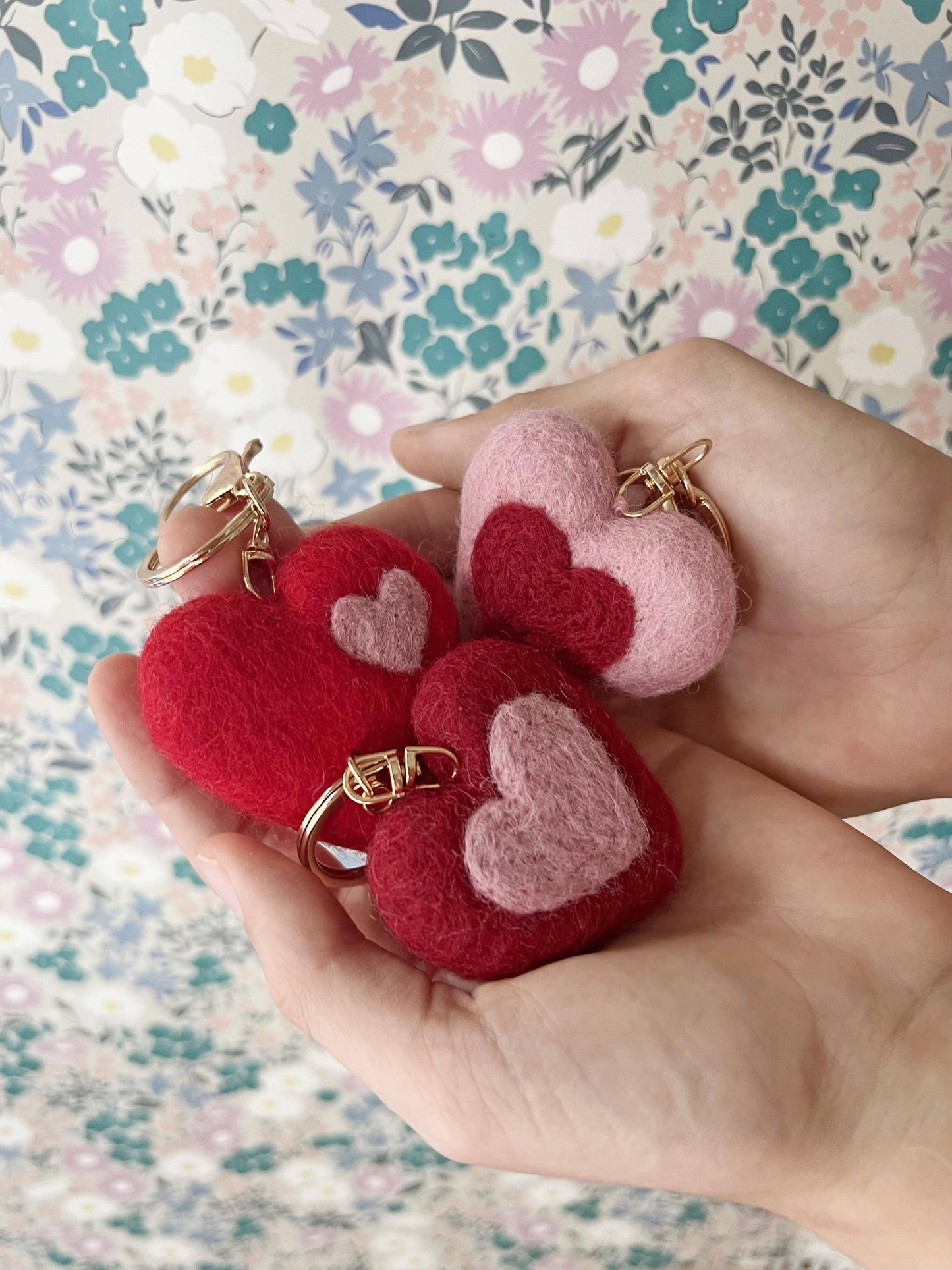 Felt Heart Keychain Pack