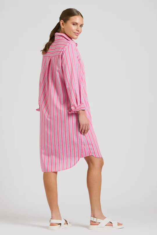 Shirty The Popover Shirtdress Pink Combo