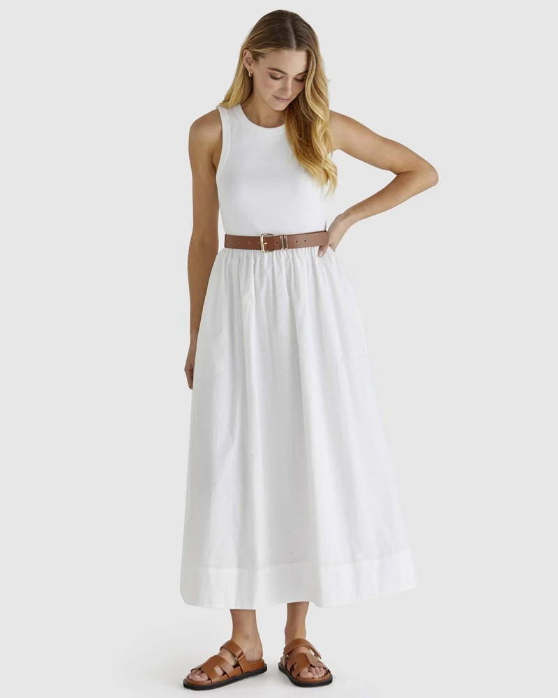 SASS Opal Dress White