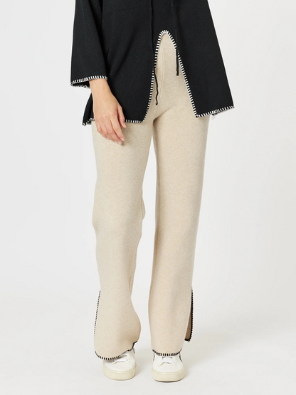 Threadz Cosy Split Hem Pant Natural