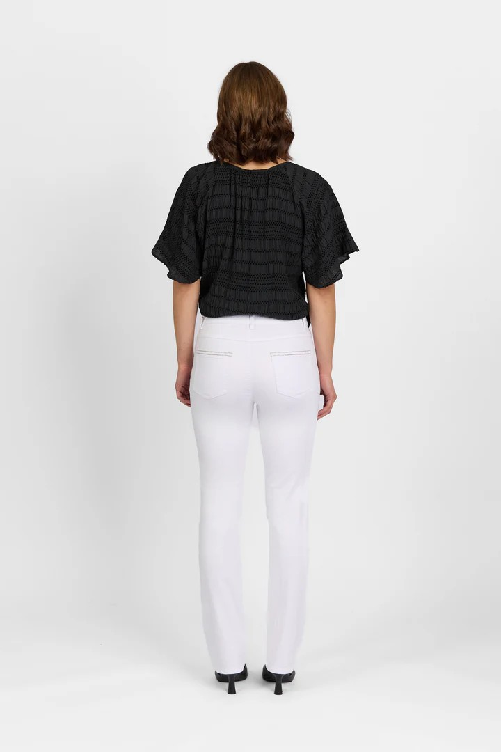 MACJAY'S Swish Slim Leg Jean White