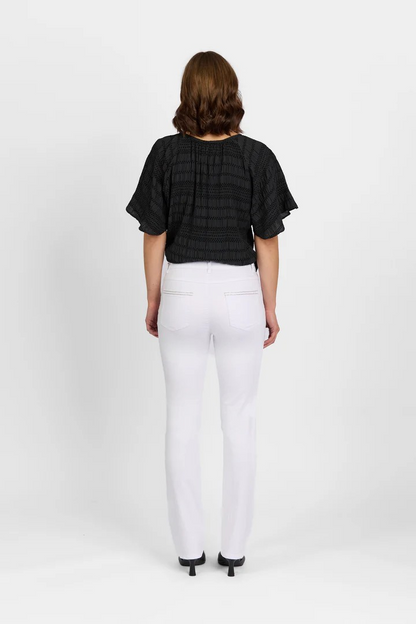 MACJAY'S Swish Slim Leg Jean White