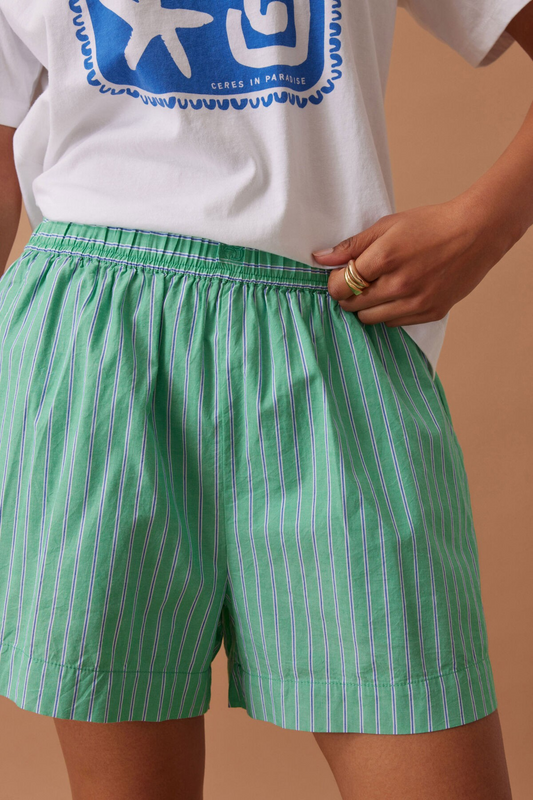 Ceres Life Mila Short Zesty Green Triple Stripe