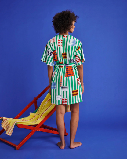 Kip and Co Stripe on Stripe Organic Cotton Everyday Dress