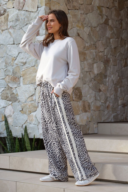 Ceres Life Relaxed Drawstring Pant Leopoard