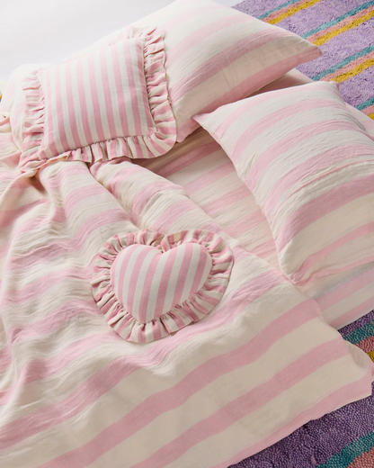 Kip and Co Candy Stripe Frill Upholstery Cushion