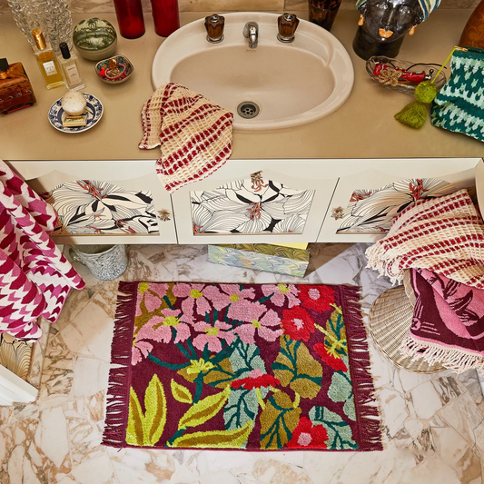 Sage and Clare Genevieve Bath Mat Mahogany