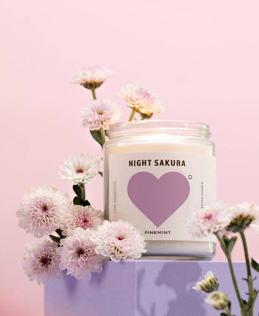 Pinkmint Night Sakura Soy Candle