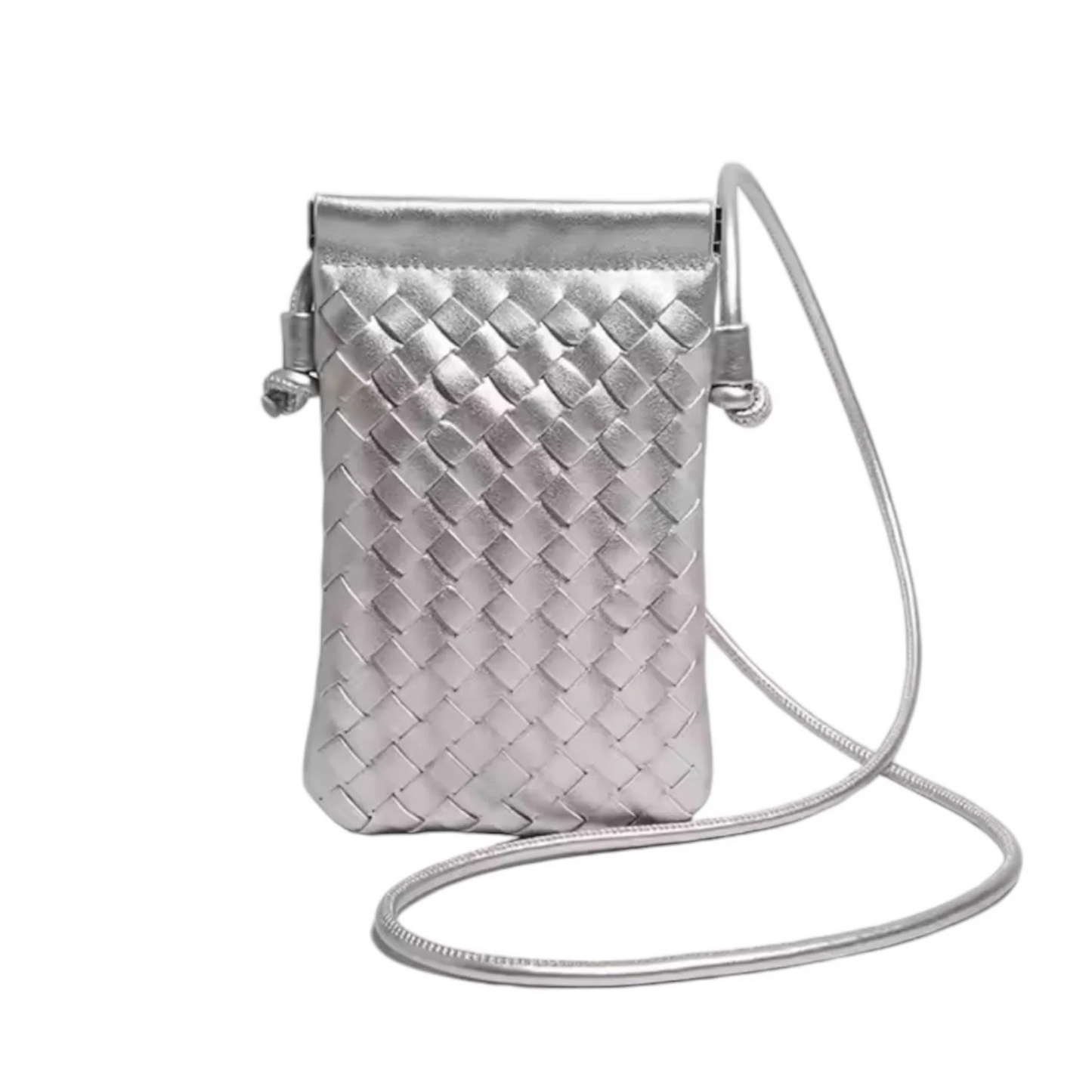L'ora D'oro CALL ME Leather Weaved Crossbody Bag