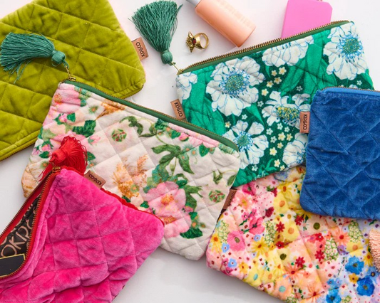 Kip and Co Tumbling Flowers Cosmetics Purse