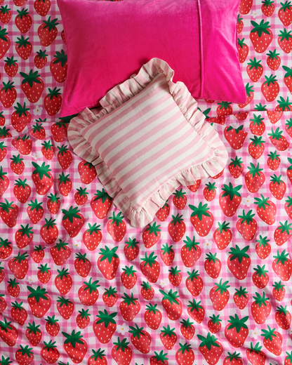 Kip and Co Candy Stripe Frill Upholstery Cushion