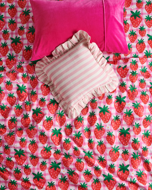 Kip and Co Candy Stripe Frill Upholstery Cushion