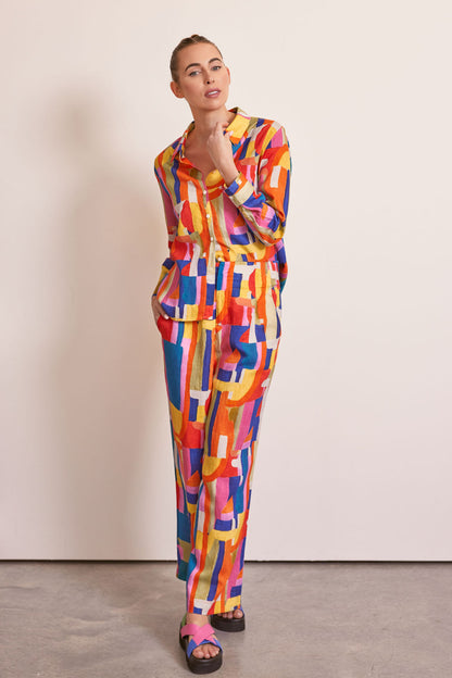 Kaleido High Waisted Wide Leg Vivid