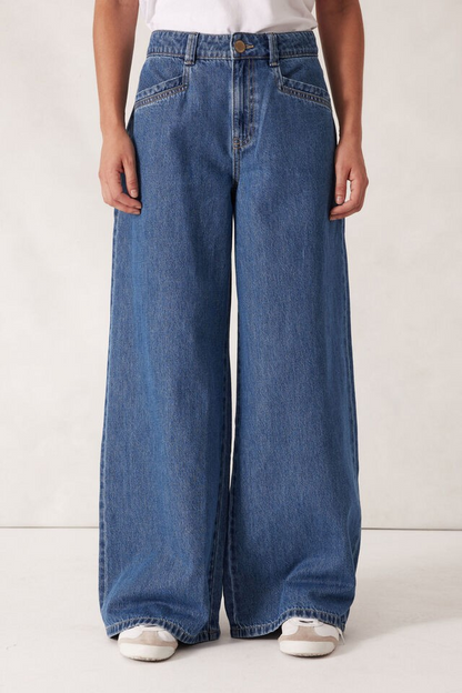 Ceres Life Soft Wide Leg Jean Mid Indigo