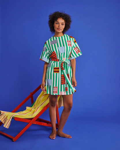 Kip and Co Stripe on Stripe Organic Cotton Everyday Dress