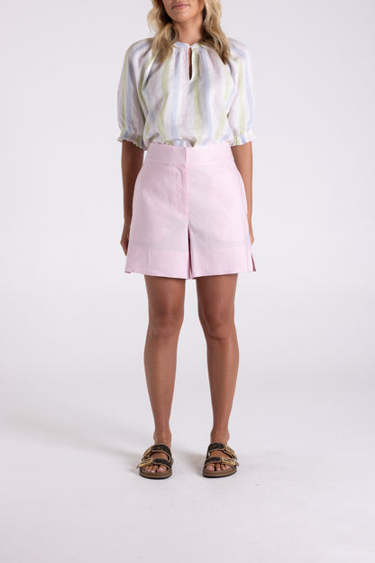 Two T's Linen Viscose Short Pink
