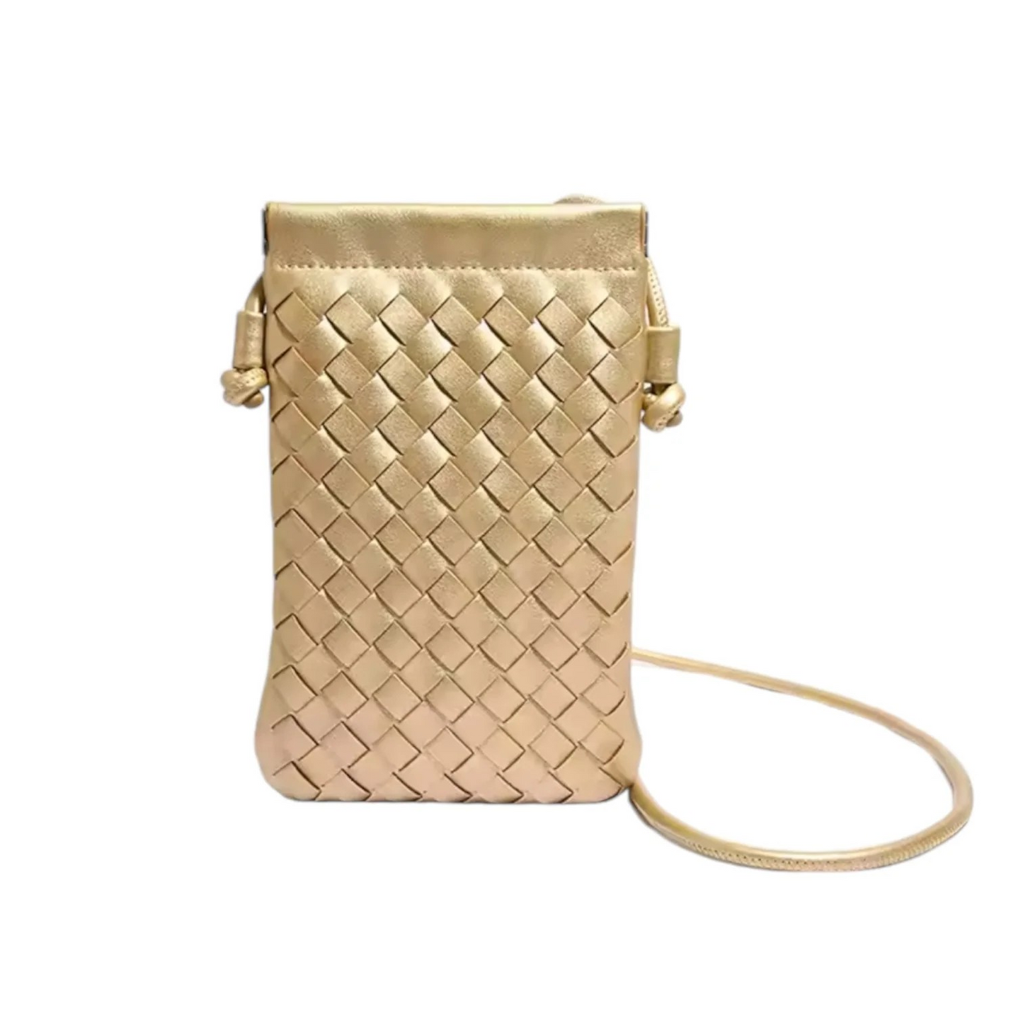 L'ora D'oro CALL ME Leather Weaved Crossbody Bag