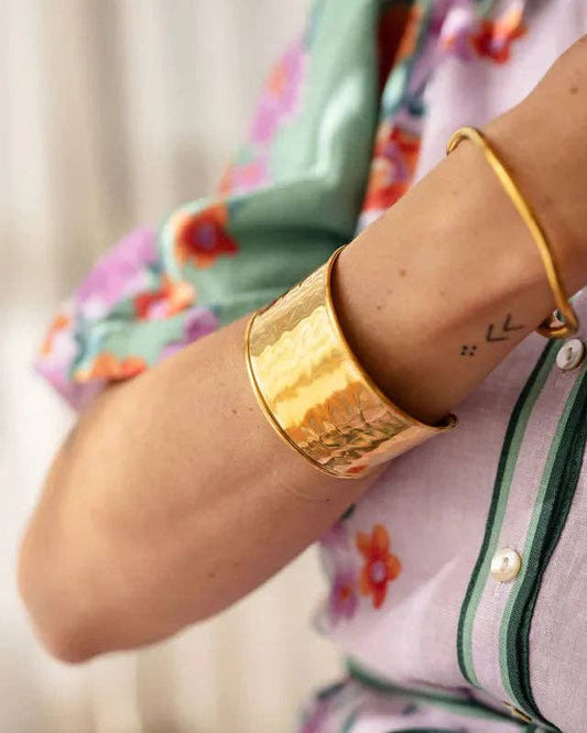Greenwood Designs Inez Bold Gold Cuff Bangle