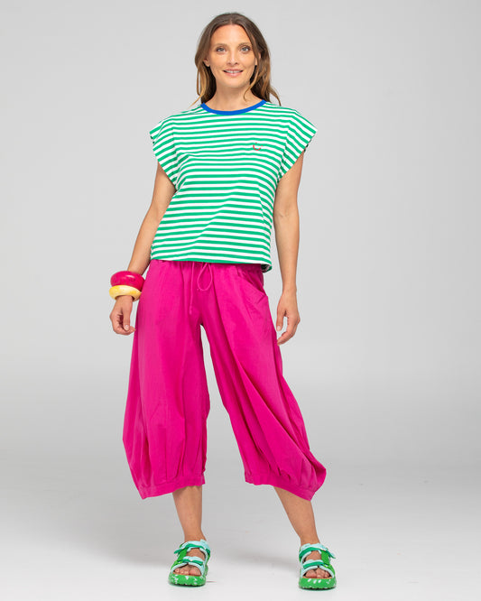 Boom Shankar Bellissimo Tee - Green Stripe