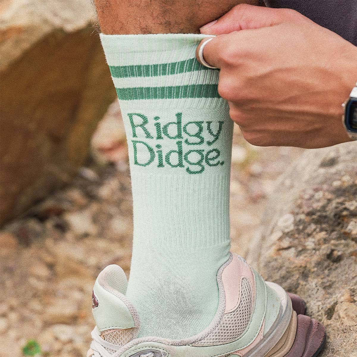 Ridgy Didge Socks in Light Green: Green, 6-10