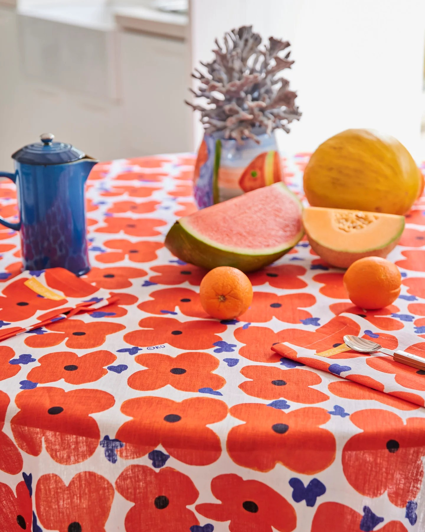 Kip and Co Ken Done Pop Floral Tablecloth