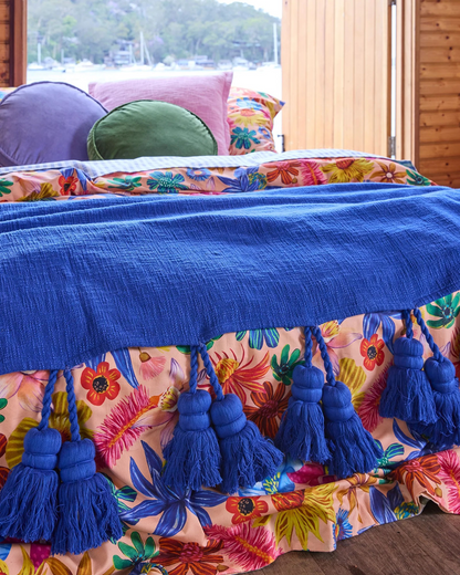 Kip and CO Ultramarine Tassel Throw