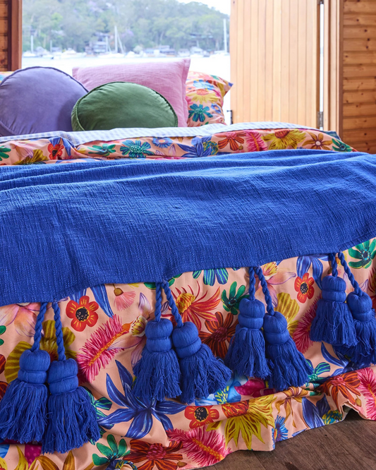 Kip and CO Ultramarine Tassel Throw