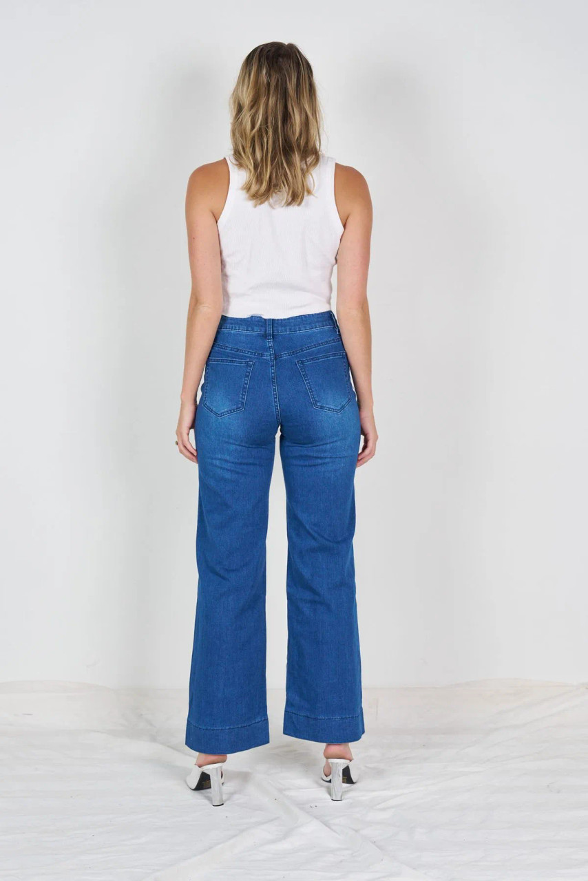 Wakee Denim 7145 Front Pocket Dark Denim Jean