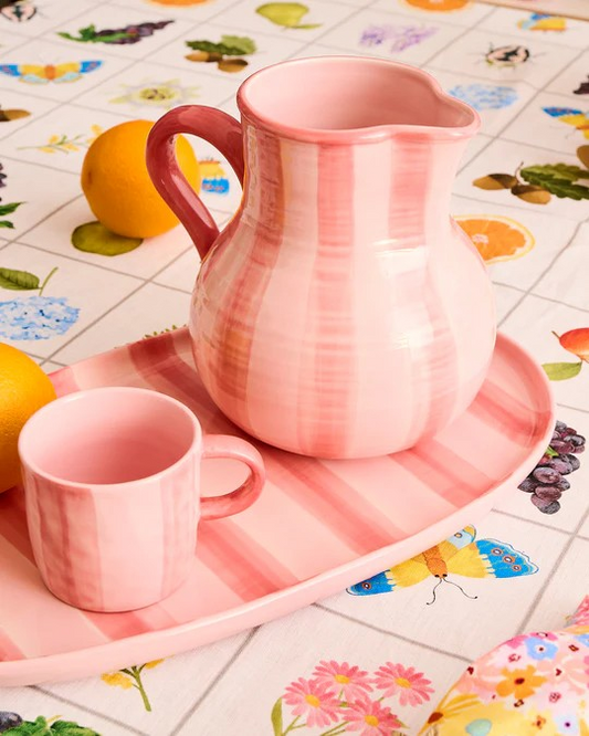 Kip and Co Pink Stripe Water Jug
