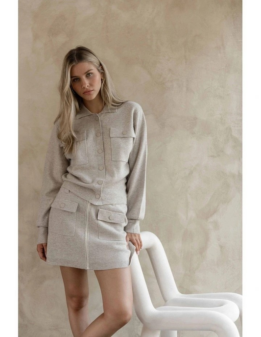 Sass Baldwin Kint Jacket Oatmeal/Cream