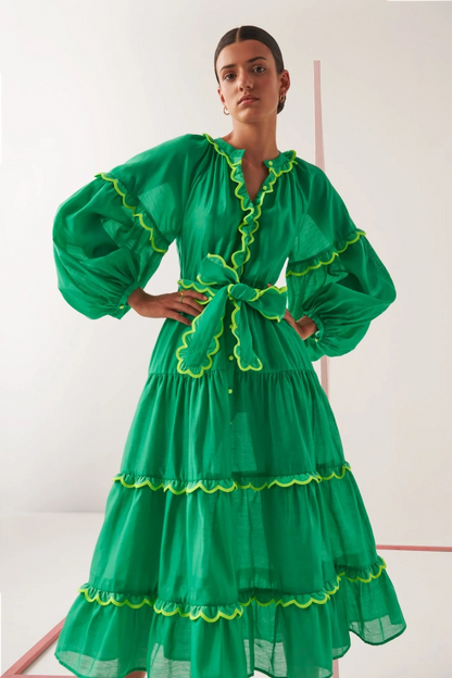 Celia B Flame Green Dress