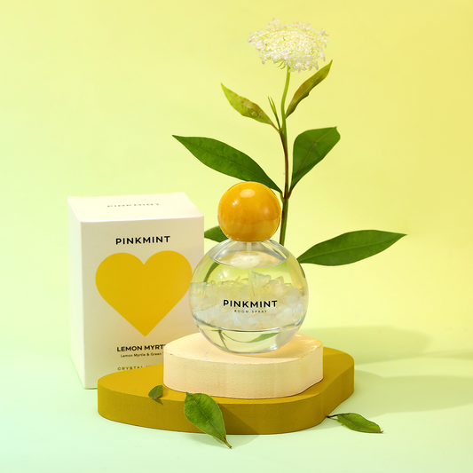 Pinkmint Lemon Myrtle Room Spray Crystal Infused