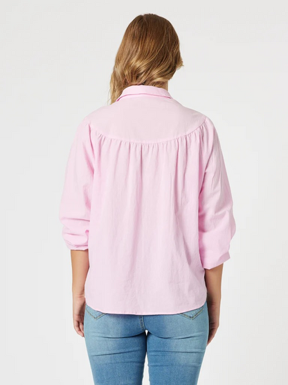 Threadz Crayon Stitch Shirt - Pink