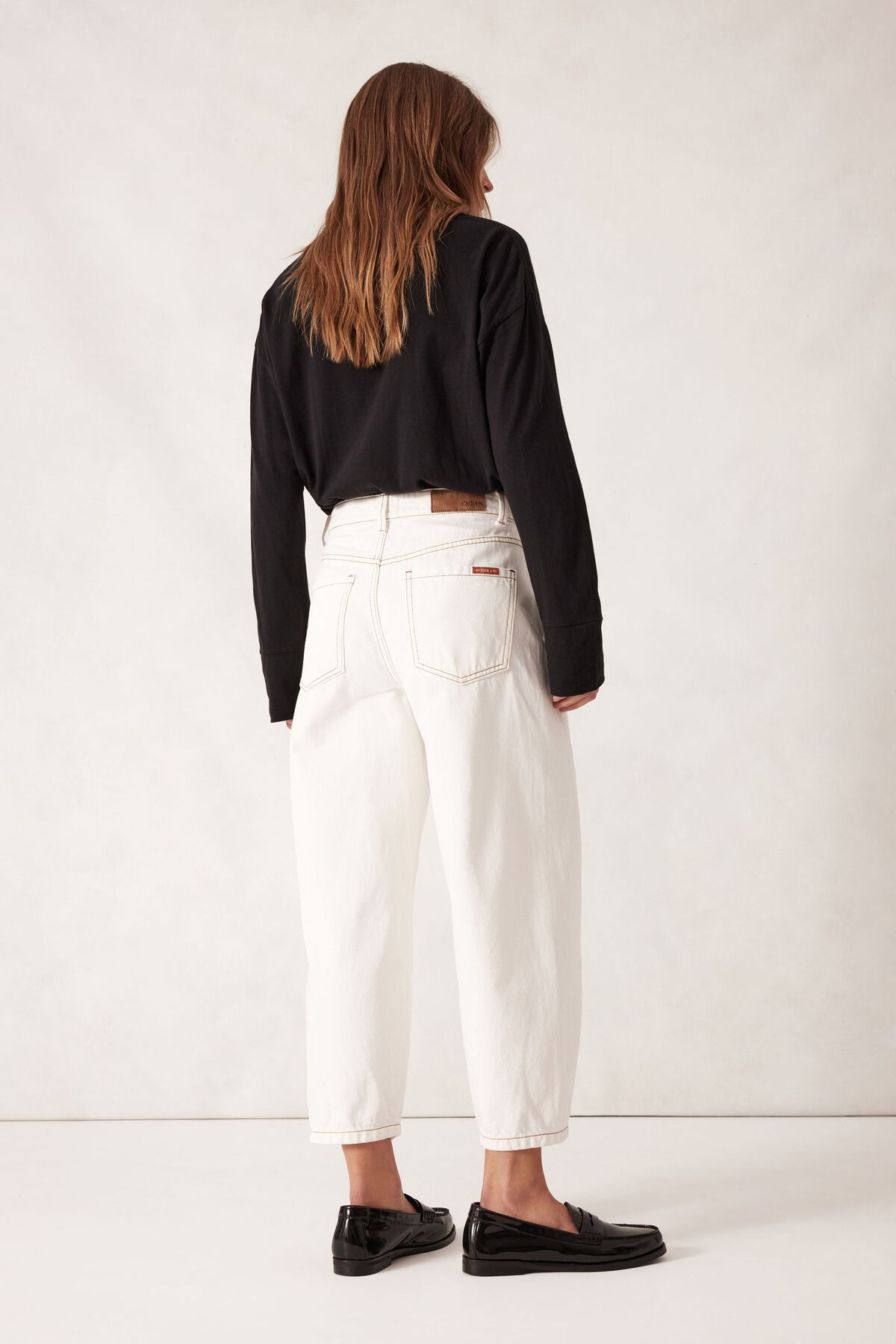 Ceres Life Maggie Tapered Barrel Jean - Fresh Ecru