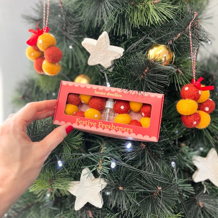 Home Dweller Festive Fresheners - POLKA DOTS - Reusable Scented Ornaments