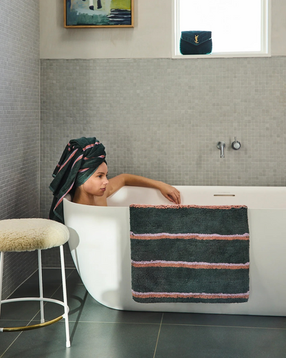 Kip and Co Wakame Crush Stripe Bamboo Terry Bath Towel