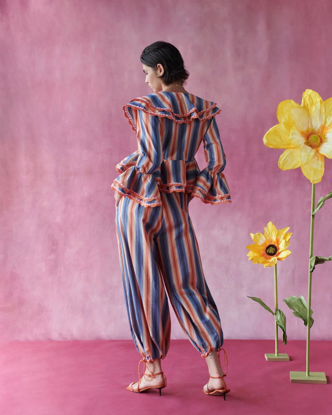 Celia B Plum Top - Multi Stripe