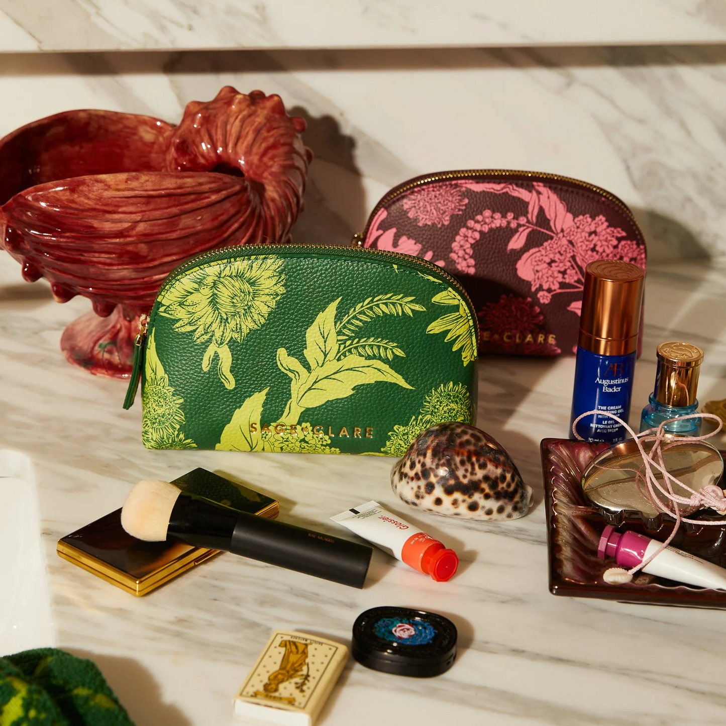 Sage & Clare Delphine Cosmetic Pouch - Anise