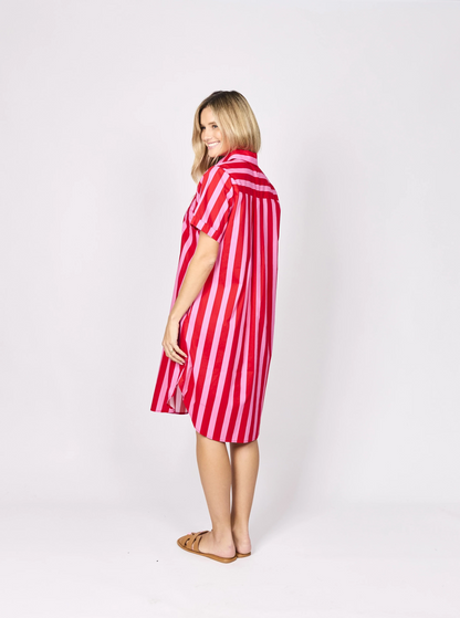 LEONI Australia Karina Dress Red/Pink