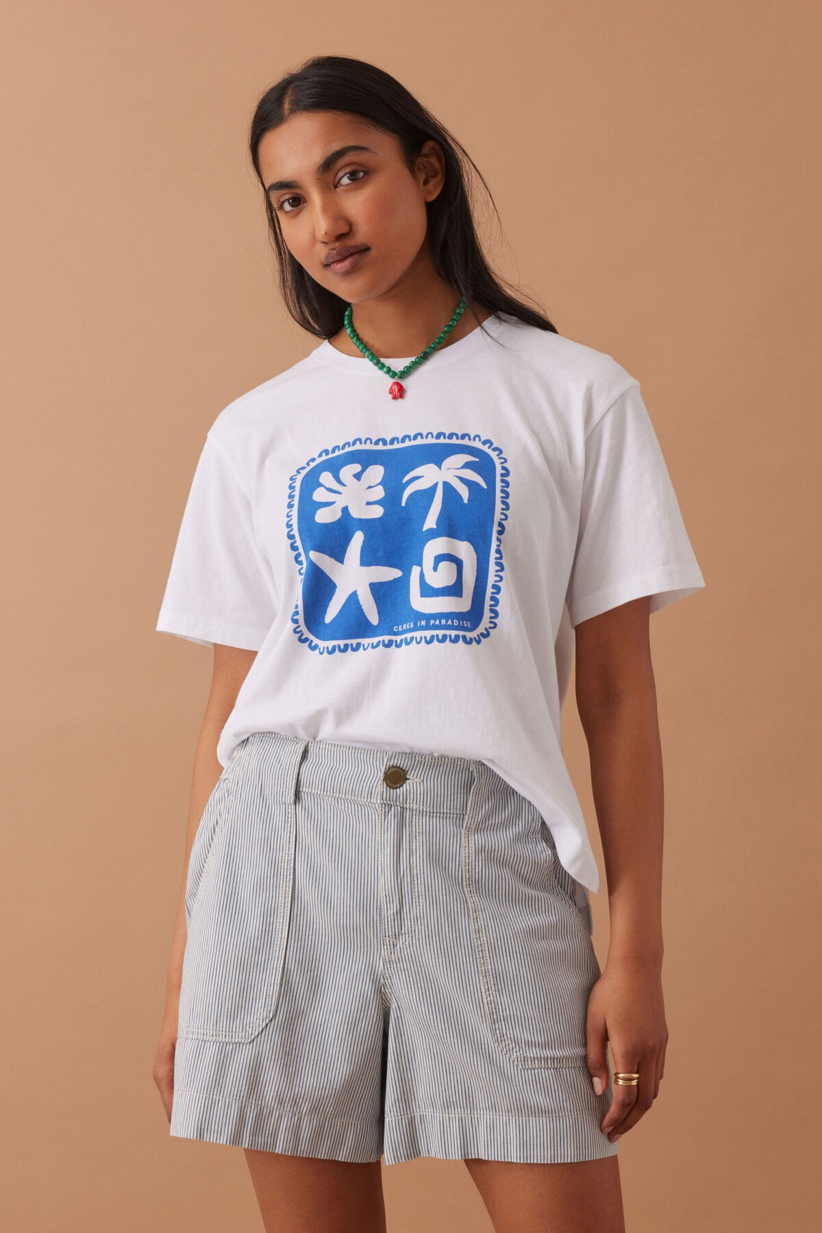 Ceres Life Weekender Short - Fresh Blue Stripe Shorts for Women