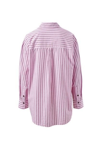 Ceres Life Peta Oversized Shirt - Sunfaded Pink Stripe