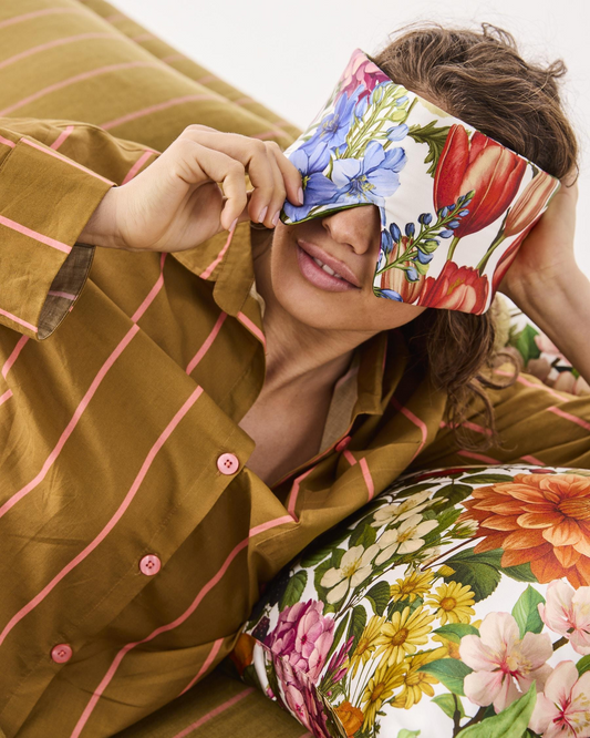 Kip and Co Cottage Garden Block Out Silk Eye Mask