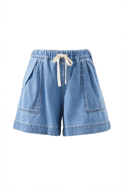 Ceres Life Relaxed Darcy Everyday Short - Mid Blue Wash